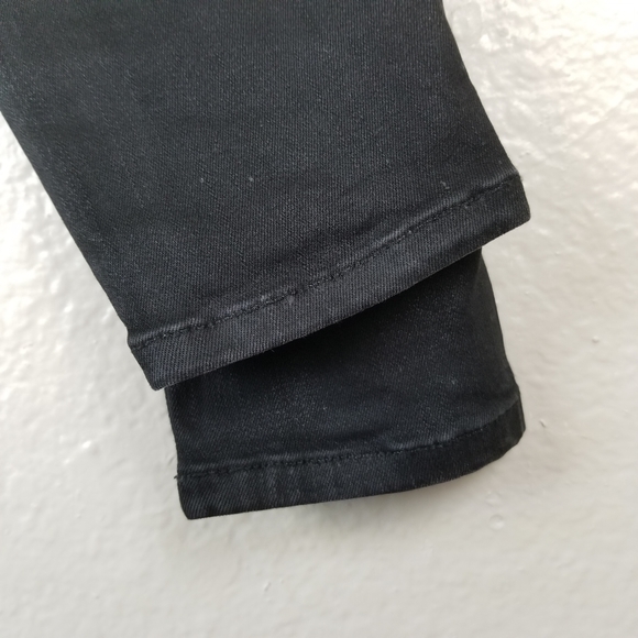 Frame Le High Skinny Coated Noir Black Jeans 27 - Picture 6 of 9